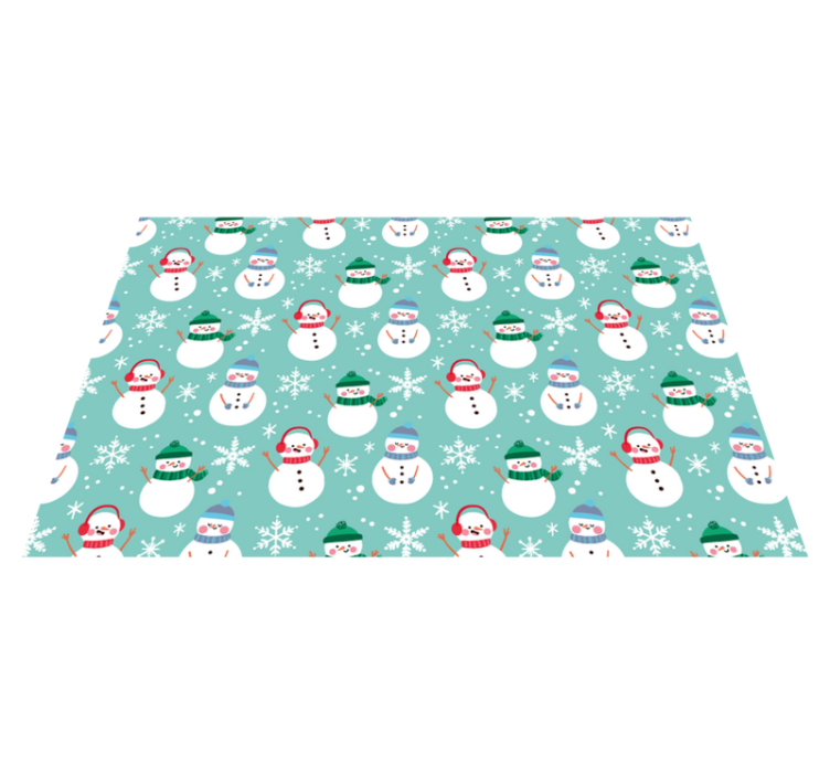 Christmas placemat joyful snowman design - TenStickers