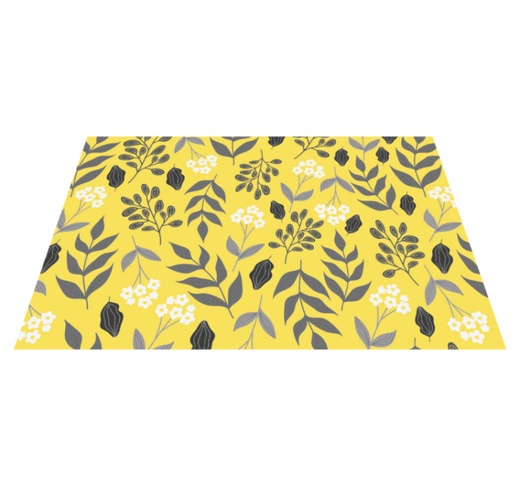 Modern placemat with floral yellow design - TenStickers
