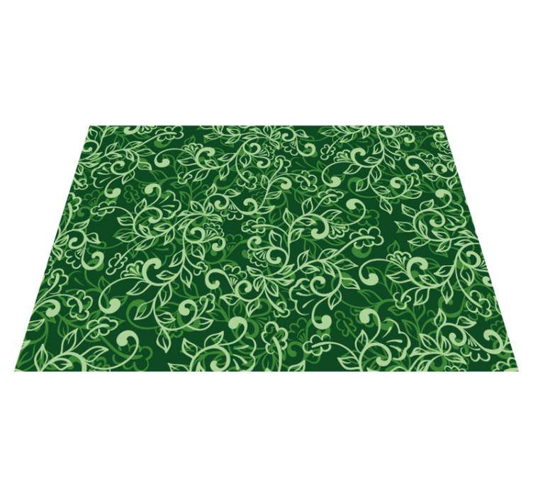 Floral green pattern placemat - TenStickers