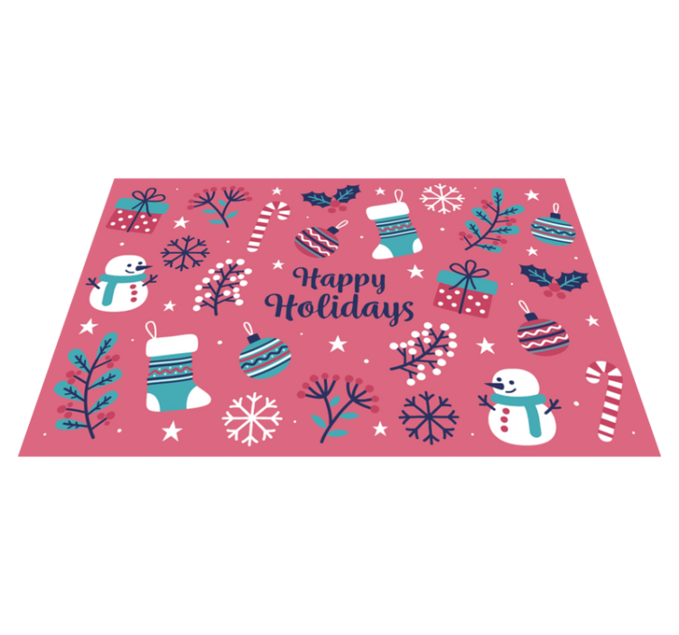 Christmas placemat with playful festive designs - TenStickers