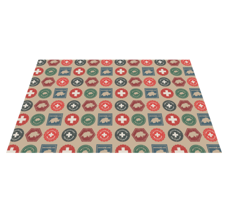 Original placemat switzerland flag coasters - TenStickers