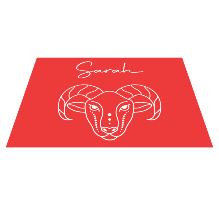 Customisable placemat with stylized ram design - TenStickers