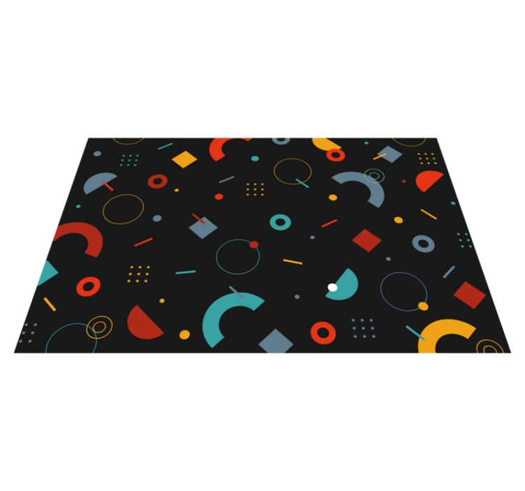 Modern placemat with geometric colorful design - TenStickers