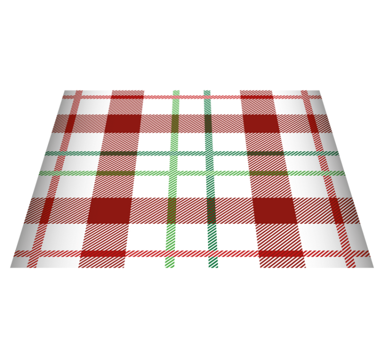 Christmas placemat plaid pattern table cover - TenStickers