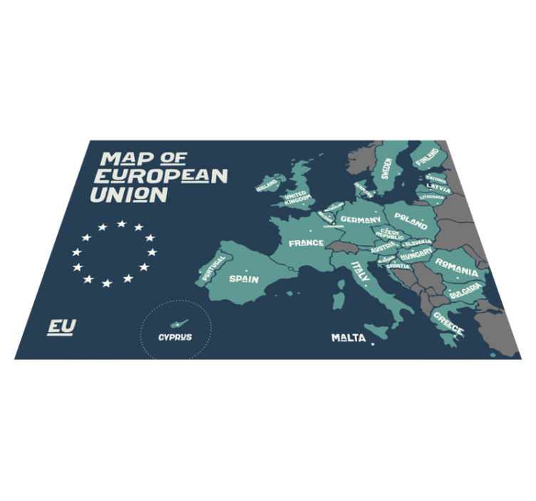 Placemat with quote map of european union - TenStickers