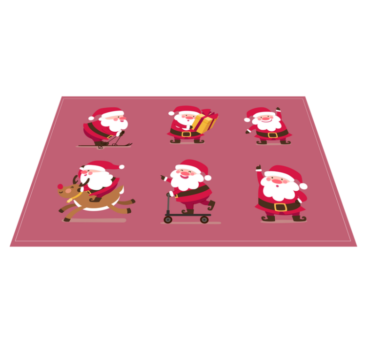 Christmas placemat with santa claus designs - TenStickers