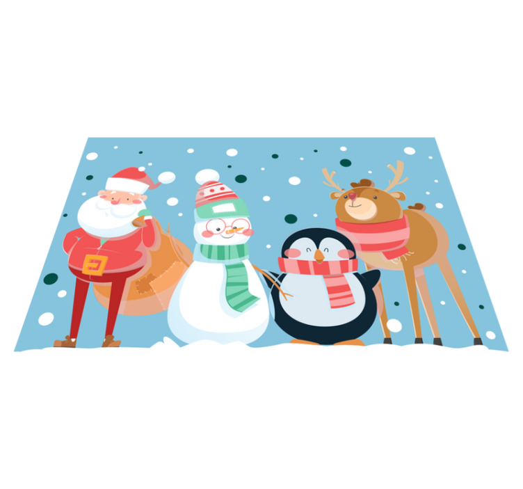 Christmas placemat with jolly santa designs - TenStickers
