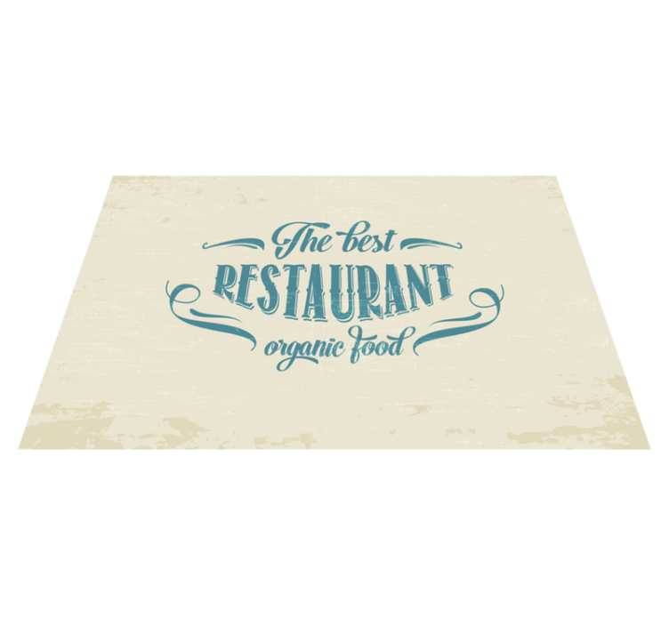 Vintage text restaurant placemats - TenStickers