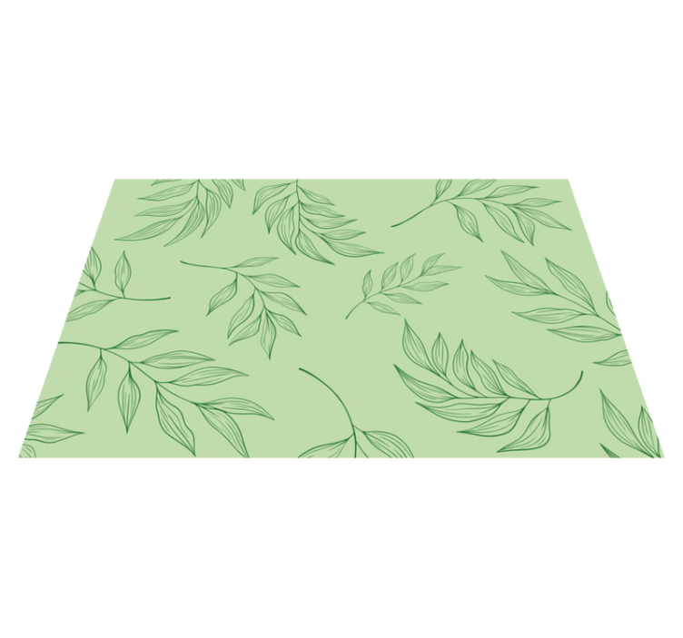 Elegant leaf patterns placemat - TenStickers