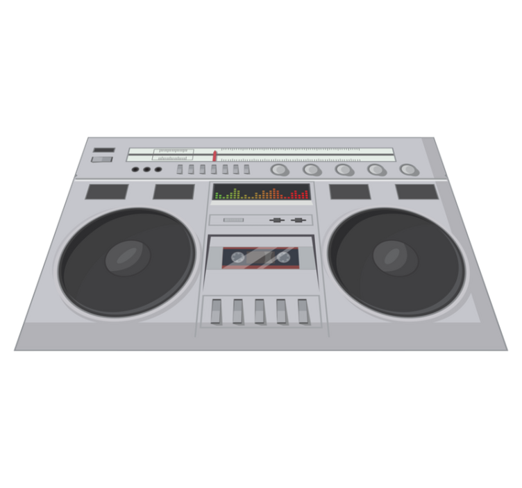 Original placemat retro boombox design - TenStickers