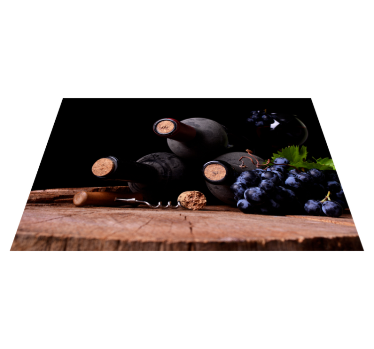 Wine bottles elegant placemats - TenStickers