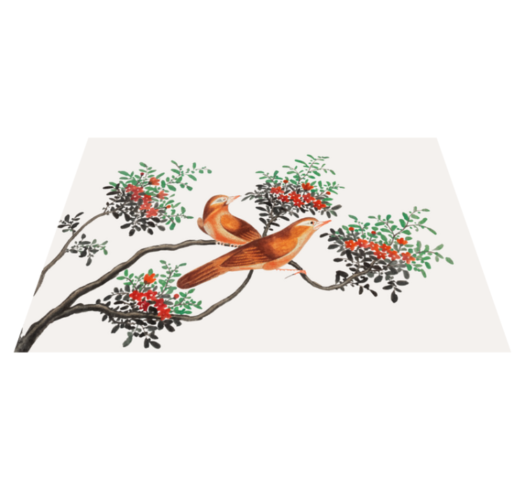 Original placemat elegant birds and berries design - TenStickers