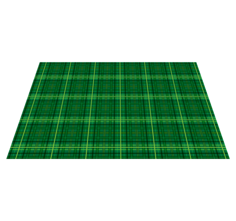 Green tartan textured placemats - TenStickers