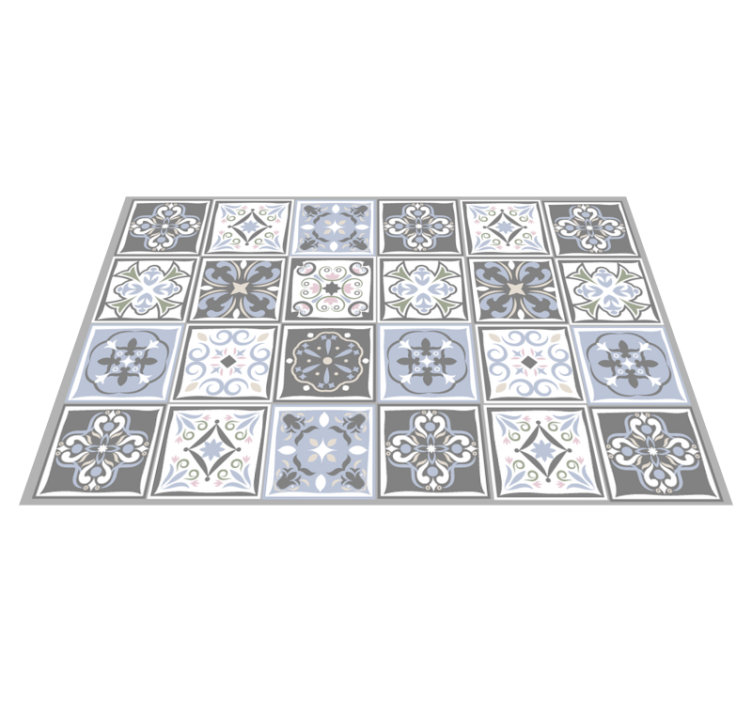 Grey various pattern tile textured placemats - TenStickers