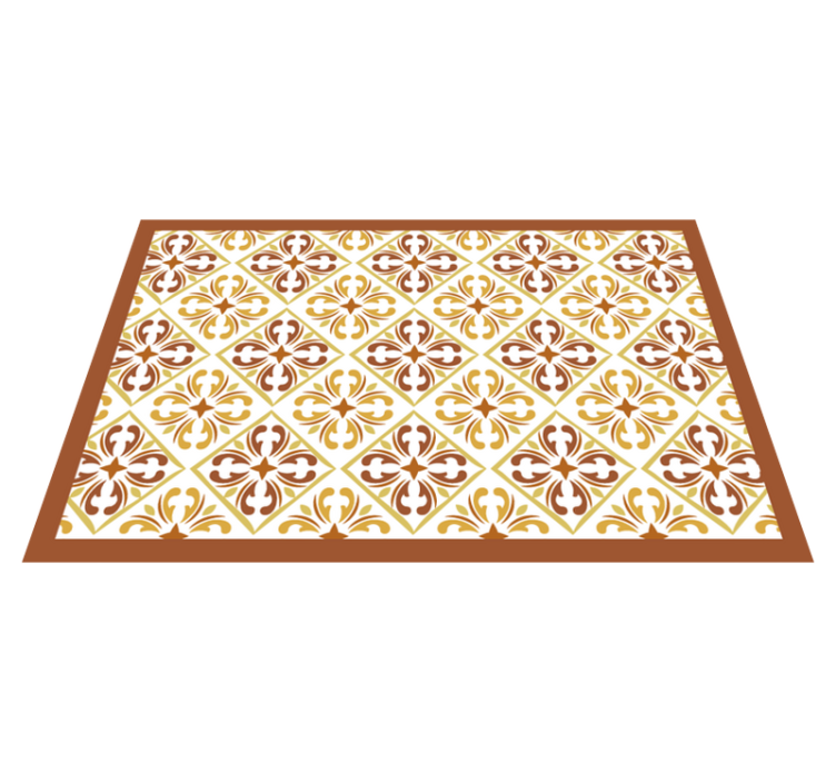 Orange/yellow pattern tile textured placemats - TenStickers