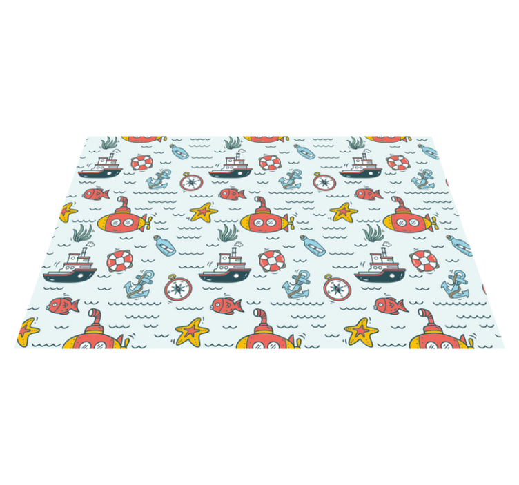 Children placemat underwater submarine adventure - TenStickers