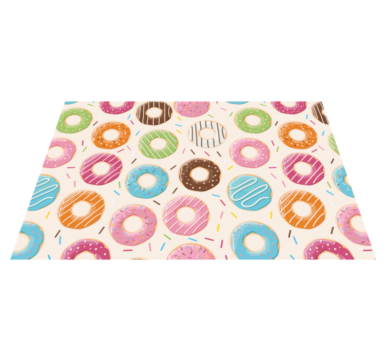 Children placemat colorful donut designs - TenStickers