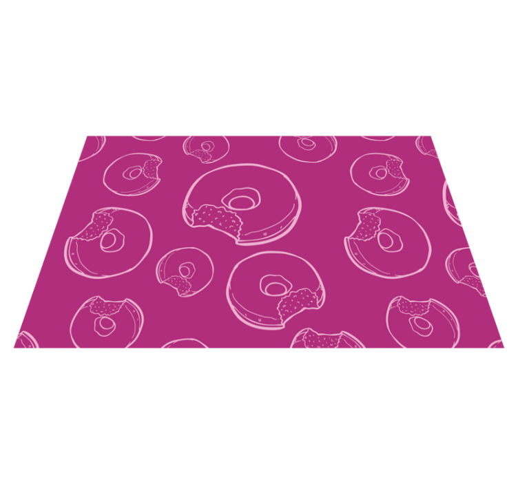 Original placemat colorful donut design - TenStickers