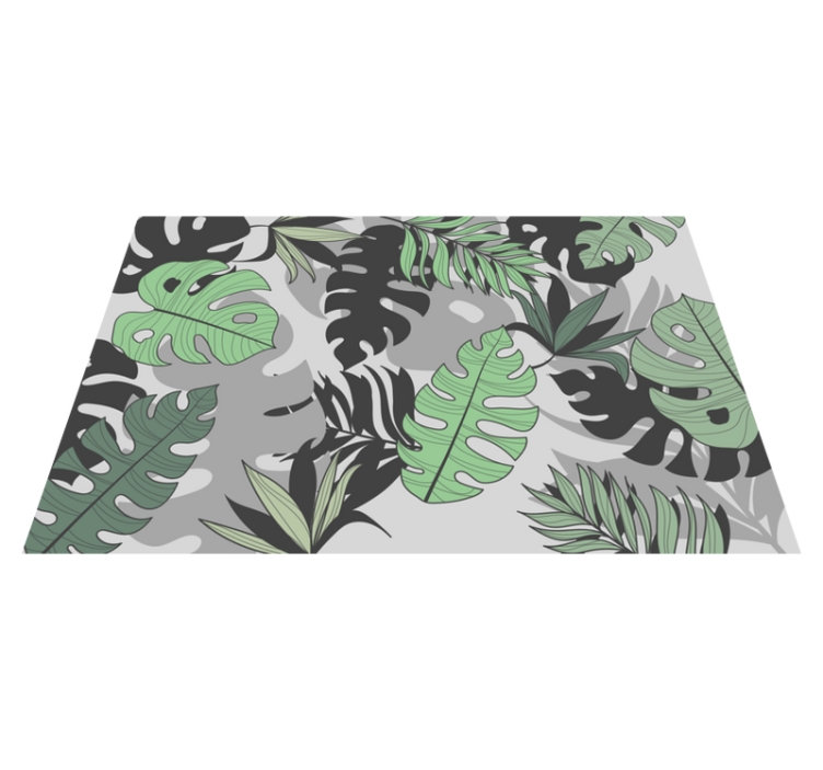 Tropical leaf motif placemat - TenStickers