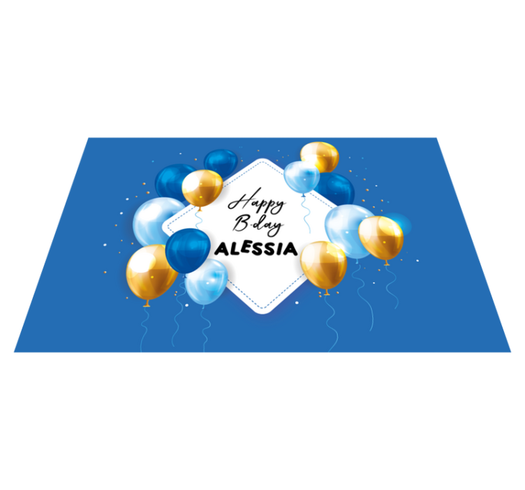 Children placemat birthday balloon celebration - TenStickers