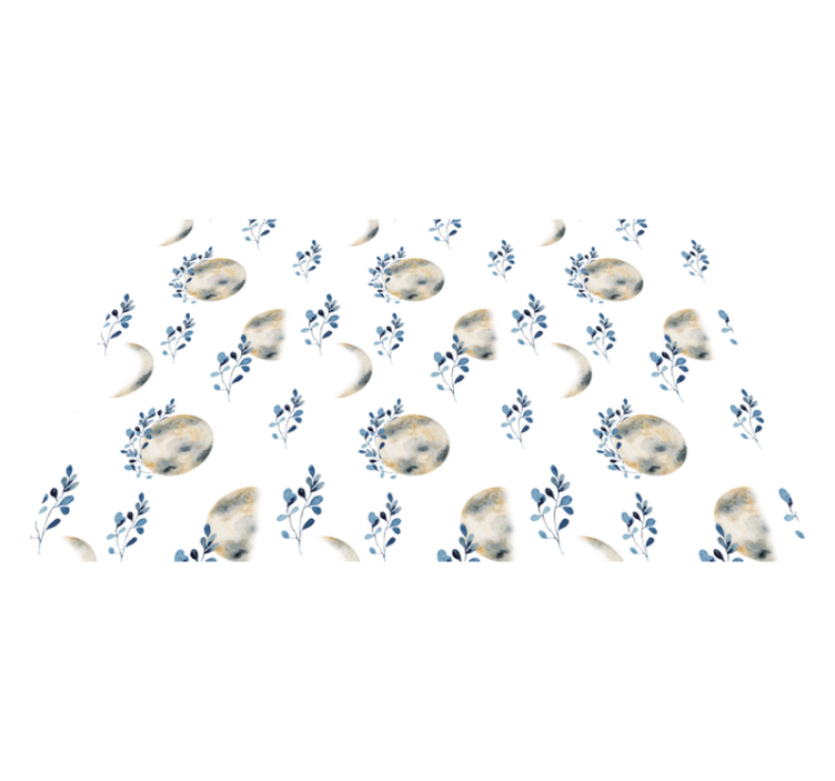 moon phases printed  rectangular vinyl placemats - TenStickers