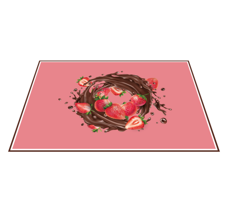Original placemat chocolate dipped strawberries - TenStickers
