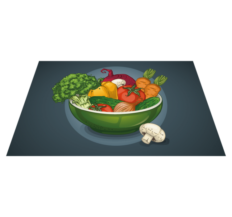 Original placemat colorful vegetable bowl - TenStickers