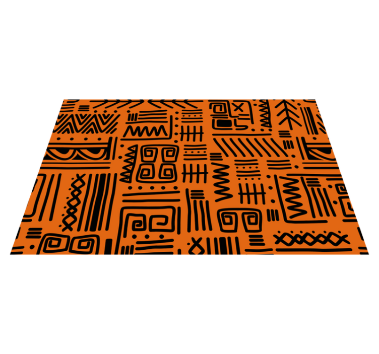 Abstract black pattern placemat - TenStickers