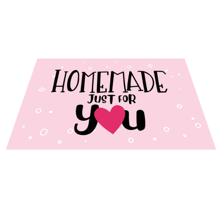 Placemat with quote homemade heart design - TenStickers