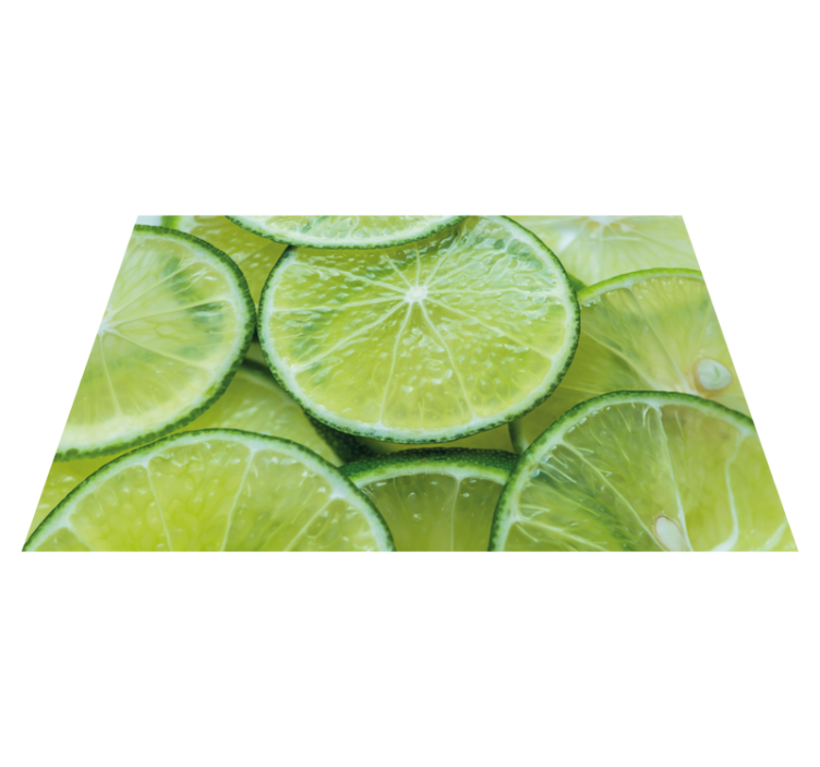 Modern placemat juicy lime slices design - TenStickers