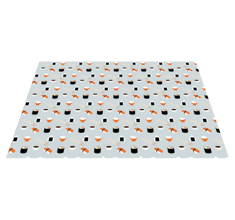 Original placemat sushi pattern design - TenStickers
