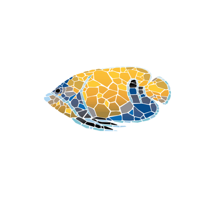 Original placemat mosaic fish design - TenStickers