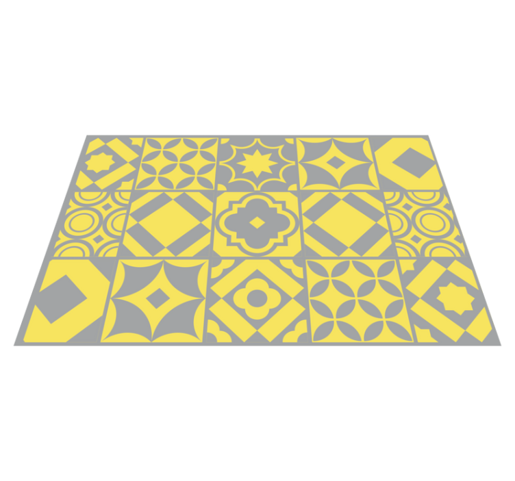 Geometric motif tiles placemat - TenStickers