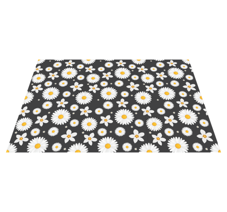 Daisy floral element placemat - TenStickers