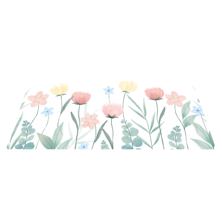 Original placemat floral colorful arrangement - TenStickers