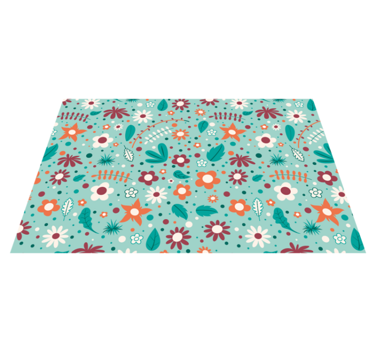 Original placemat floral design pattern - TenStickers
