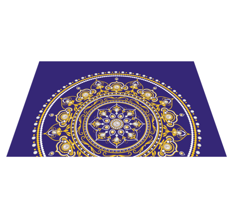 Original placemat intricate golden mandala - TenStickers