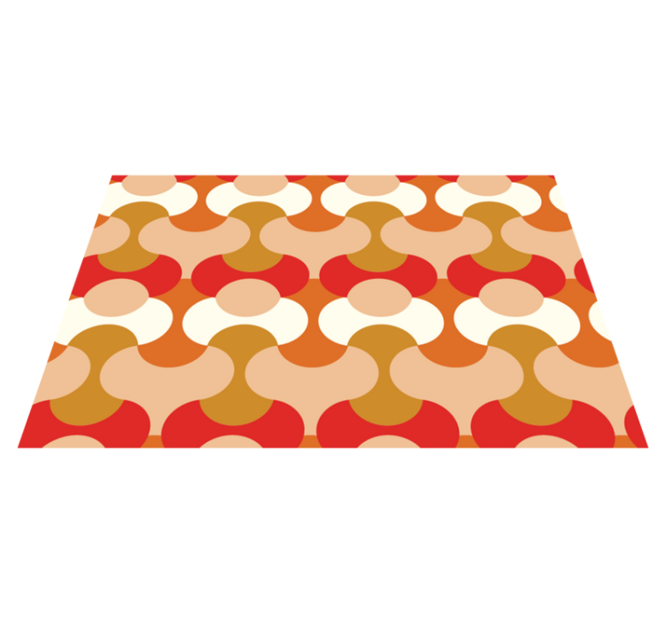 70's orange waves original placemats - TenStickers