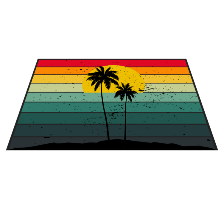 Original placemat tropical sunset scene - TenStickers