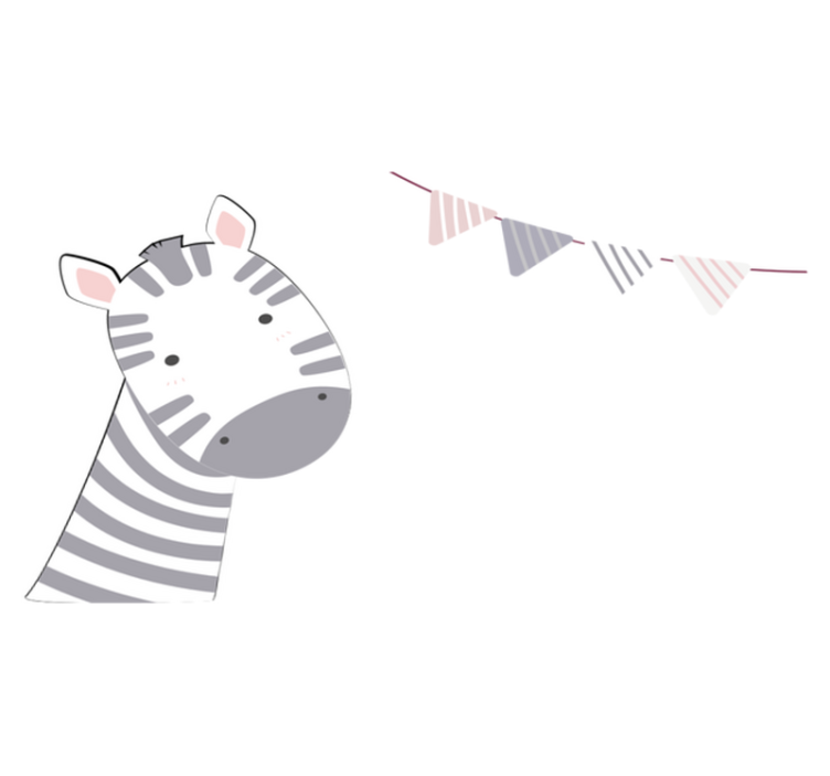 Children placemat zebra head design - TenStickers
