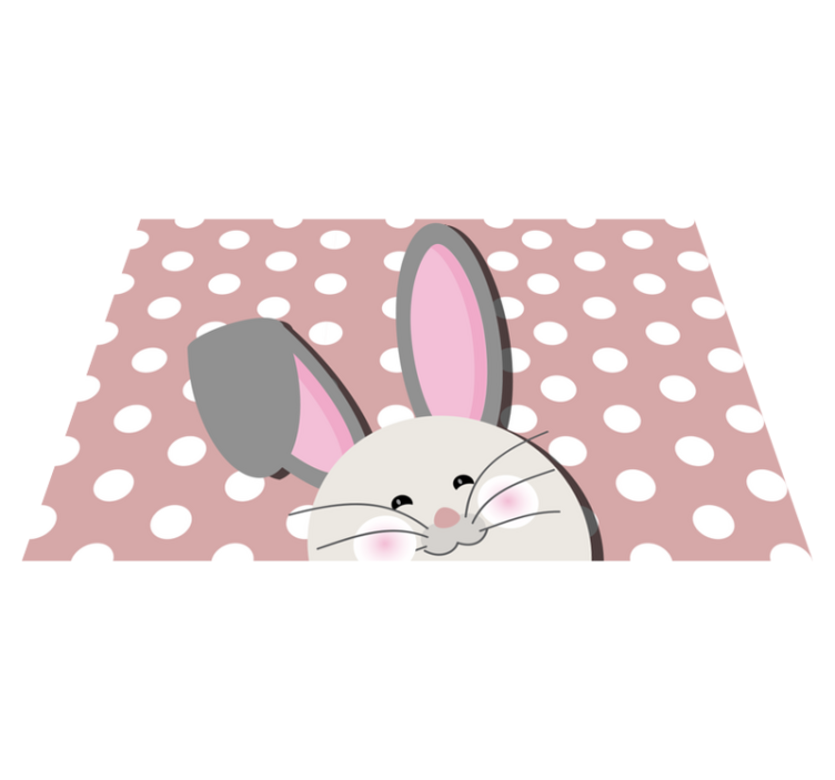 Children placemat cheerful bunny design - TenStickers