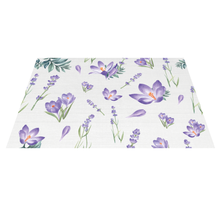 Purple flowers with water original placemats - TenStickers