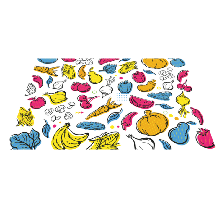 Original placemat with colorful vegetable patterns - TenStickers
