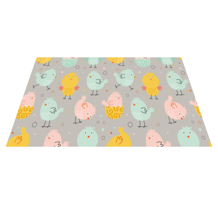 Children placemat colorful chick characters - TenStickers
