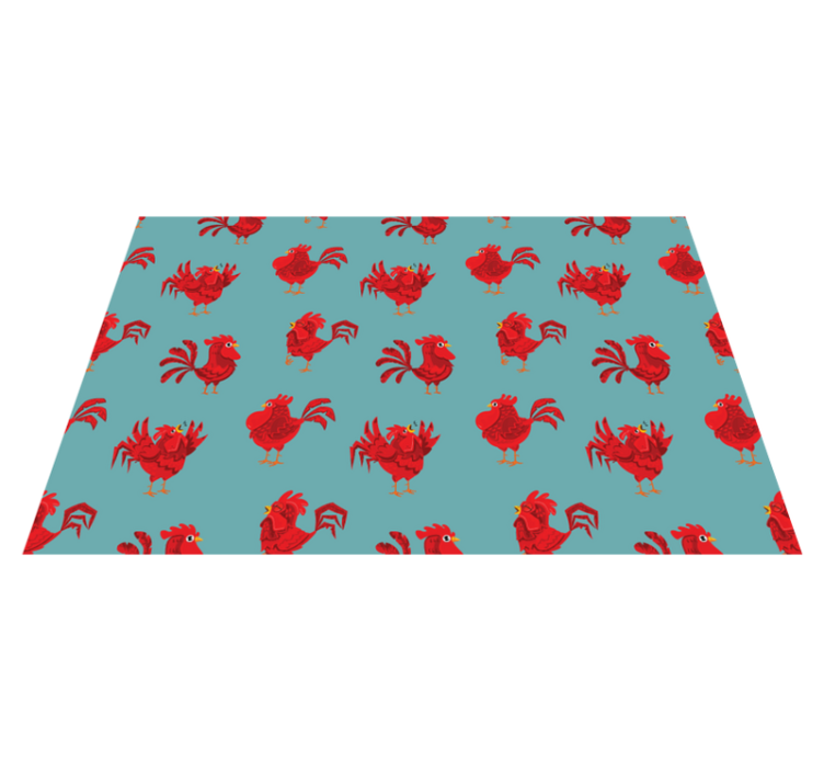 Original placemat charming rooster design - TenStickers