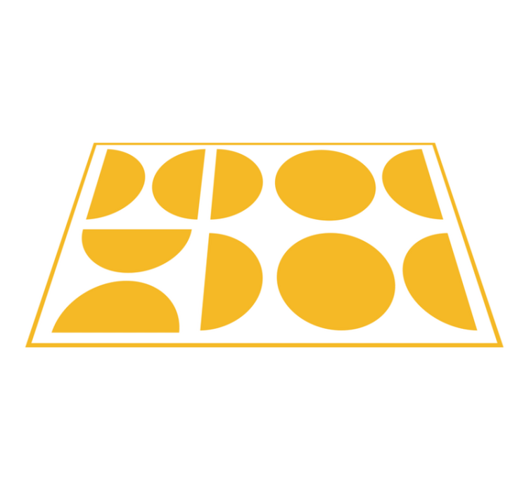 Modern placemat geometric yellow design - TenStickers