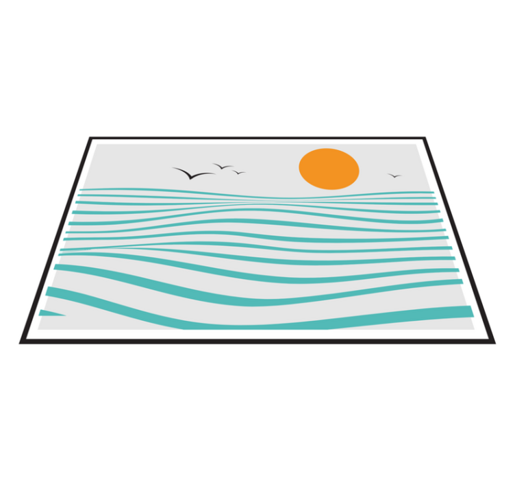 Modern placemat with stylish waves pattern - TenStickers