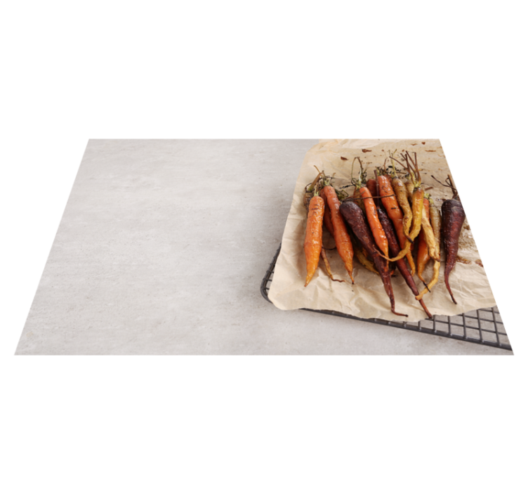 Restaurant placemat roasted colorful carrots - TenStickers