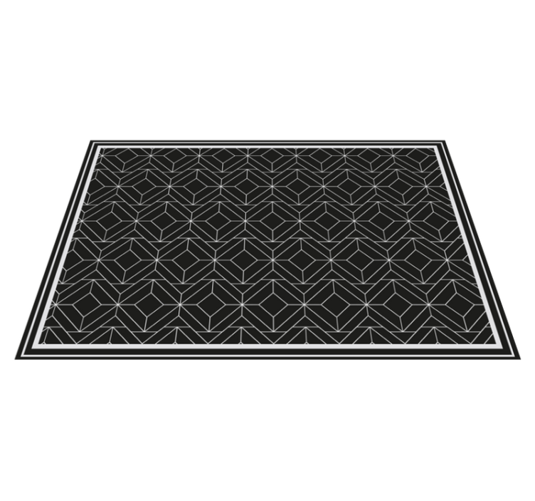 Modern placemat geometric black design - TenStickers