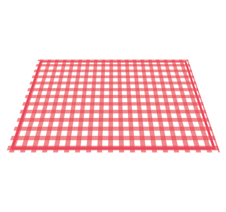 Checkered red pattern placemat - TenStickers